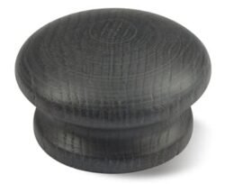 Bouton de Meuble – Bois Noir Délavé – ⌀ 55mm (1 pièce)