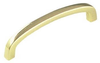 Poignée de Meuble de 96mm d’Entraxe en Laiton Non Verni Patiné. Sa couleur est dorée