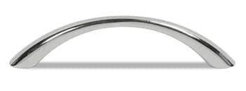 Poignée de Meuble "Contemporain" courbée de 96mm d'Entraxe en Chrome Brillant Poli