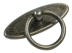 Bouton de Meuble – Argent Vieilli – 65 x 34mm (Lot de 2)