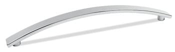 Poignée de Meuble courbée de 160mm d'Entraxe en Chrome Brillant Poli