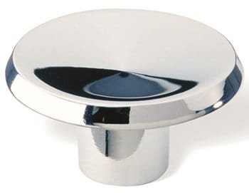 Bouton de Meuble légèrement bombé vers l'intérieur, en chrome brillant poli de 38 mm de diamètre