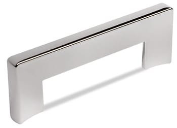 Poignée de Meuble "Design" de 96mm d'Entraxe en Chrome Brillant Poli