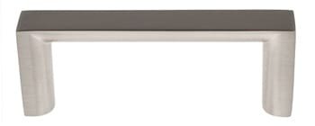 Poignée de Meuble "Moderne" - 128mm d'Entraxe - Inox (Lot de 2)