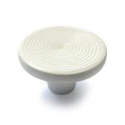 Bouton de Meuble « Contemporain » – Blanc – ⌀ 40mm (Lot de 2)