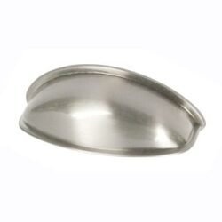 Poignée de Meuble Coupelle – 64mm d&rsquo;Entraxe – Nickel Mat (Lot de 2)