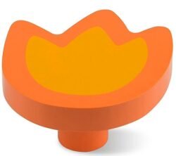 Bouton de Meuble Tulipe – Orange – 60mm (1 pièce)