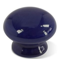 Bouton de Meuble – Porcelaine Bleu Nuit – ⌀ 33mm (Lot de 2)