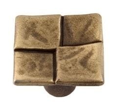 Bouton de Meuble « Vintage » – Laiton Vieilli – 20x20mm (Lot de 2)