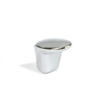 Bouton de Meuble en finition Chrome Brillant Poli, dimensions: 20 mm x 7 mm . Sa couleur est argentée