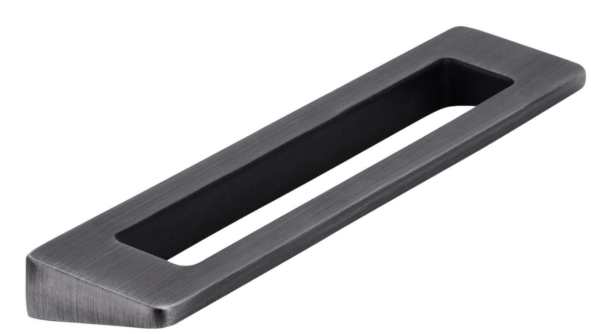 Poignée de Meuble - 96mm d'Entraxe - Noir Brossé (Lot de 2)