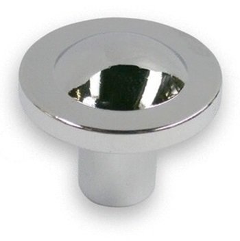 Bouton de Meuble en Chrome Brillant Poli de 35 mm de diamètre. Ce bouton est argenté