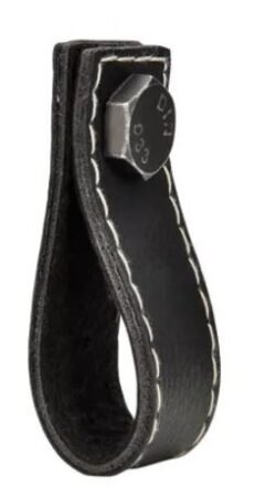 Bouton de Meuble – Simili Cuir/Noir – 85 x 28mm (Lot de 2)