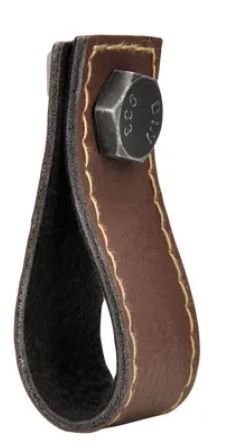 Bouton de Meuble – Simili Cuir/Marron – 85 x 28mm (Lot de 2)